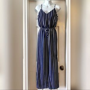Ambiance | Blue & White Jumpsuit | Small